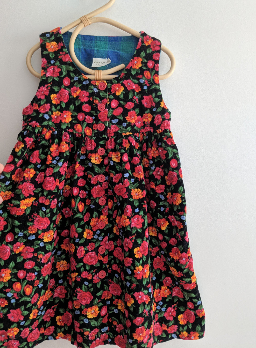 Garnet Hill Floral Cord Dress 4/5y