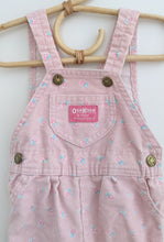 Load image into Gallery viewer, OshKosh Floral Corduroy Footed Overalls 3/6m
