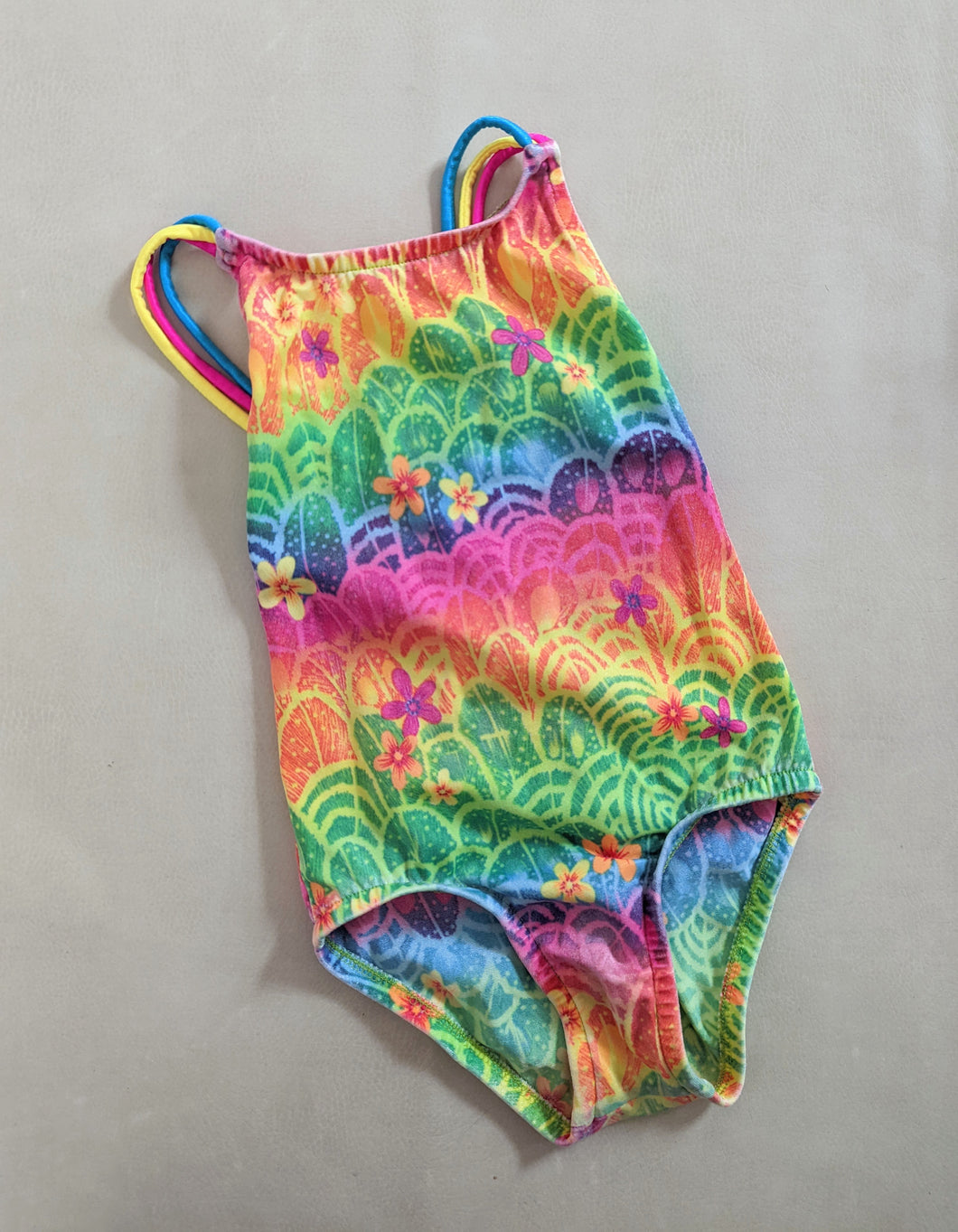 Neon Multicolor Swimsuit 3-4y