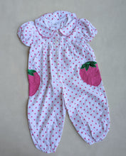 Load image into Gallery viewer, Strawberry Polka Dot Romper 2-3y
