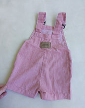 Load image into Gallery viewer, Levi&#39;s Red White Pinstripe Shortalls 2-3y
