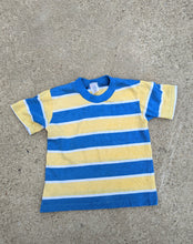 Load image into Gallery viewer, Sears Blue + Yellow Stripe Tee 4-5y
