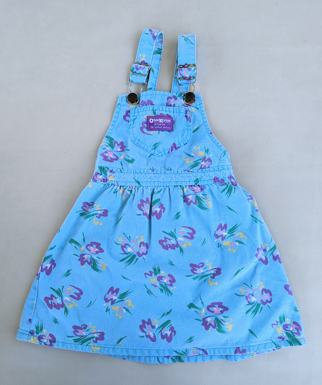 Oshkosh Blue Floral Skirtall Dress 3-4y