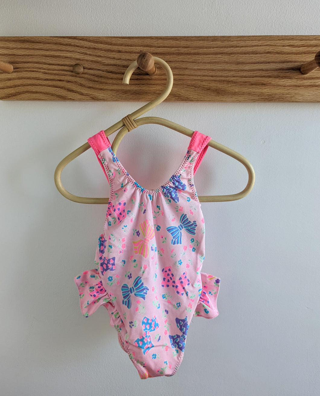 Pink Bow Print Swimsuit 18-24m