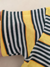 Load image into Gallery viewer, Yellow + Green Striped Ringer Tee 3-4y
