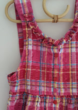 Load image into Gallery viewer, Gymboree Pink Plaid Romper 7-8y
