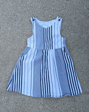 Load image into Gallery viewer, Lee White + Navy Striped Dress 6y
