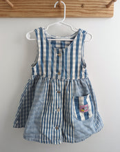 Load image into Gallery viewer, Lee Blue + White Dress 3t
