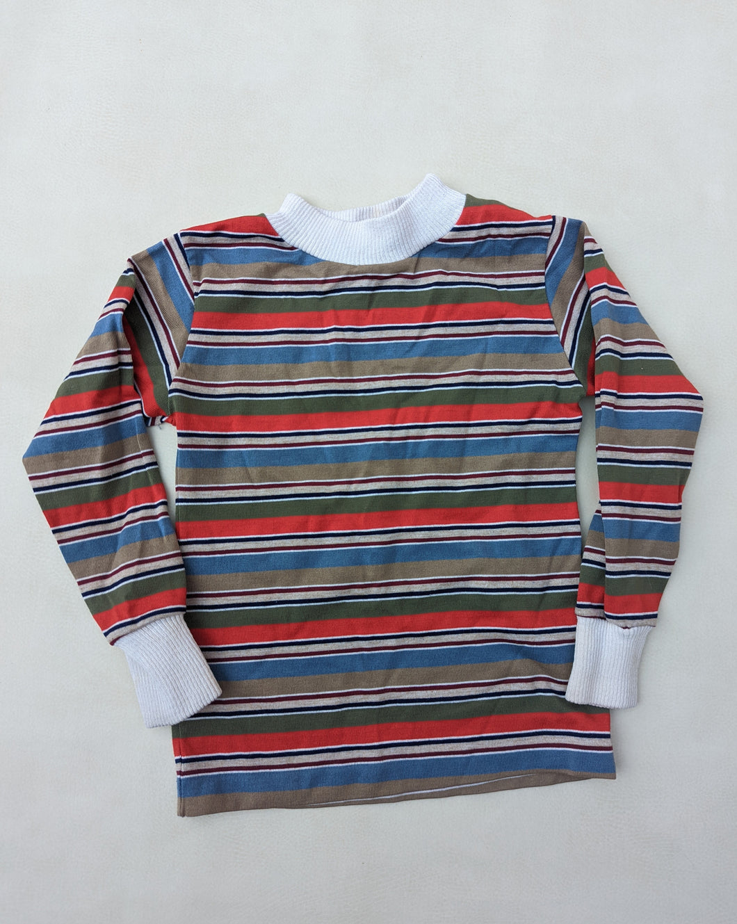 Healthtex Green Red & Blue Striped Tee 5-6y