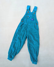 Load image into Gallery viewer, Oshkosh Teal Corduroy Overalls 4t
