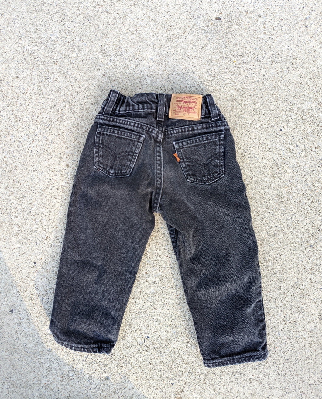 Levi's Orange Tab Black Jeans 4t