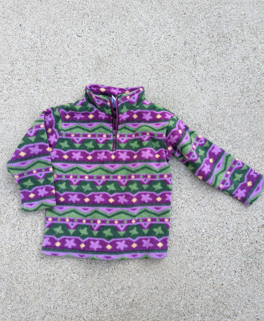 Oshkosh Green + Purple Fleece Pullover 3t