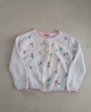 Load image into Gallery viewer, McKids Embroidered Flower Cardigan 4t
