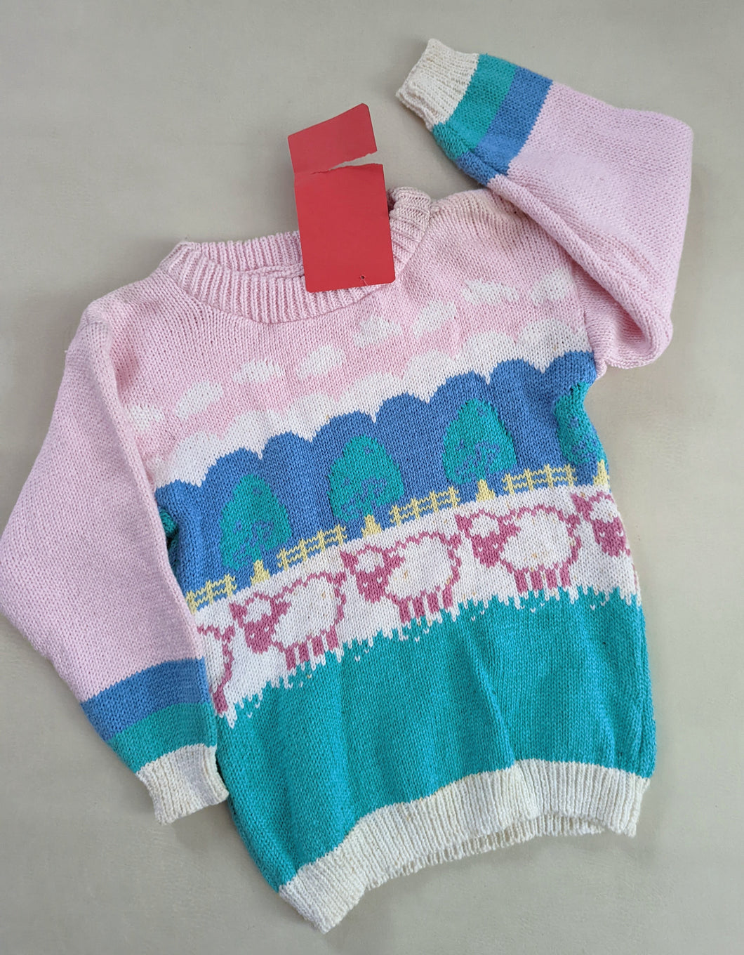 Handknit Sheep Sweater 4t
