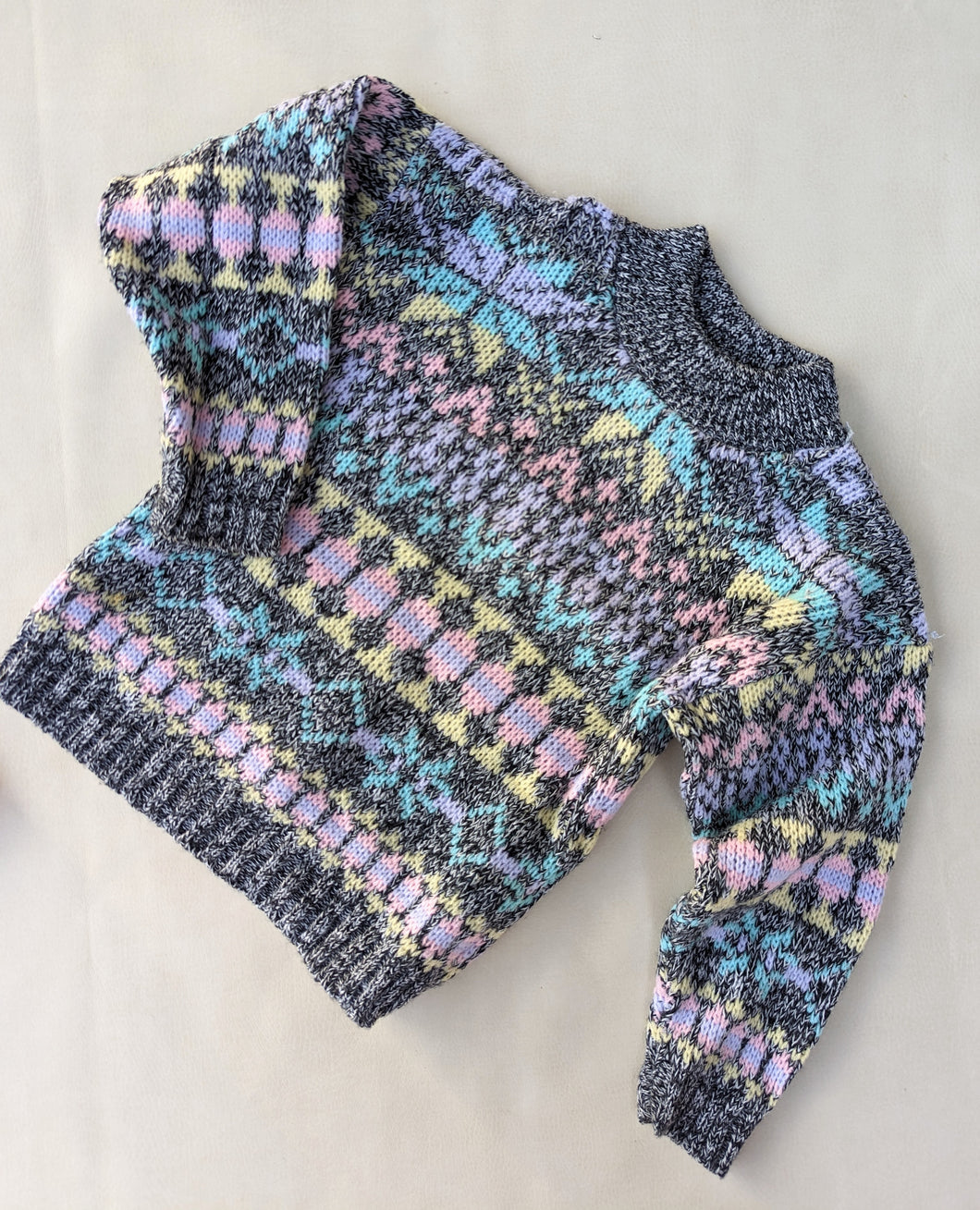 Pastel Nordic Knit Sweater 5y