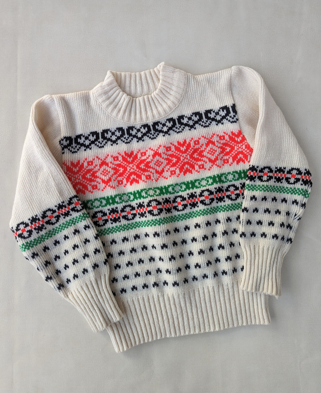 Red Snowflake Sweater 6y