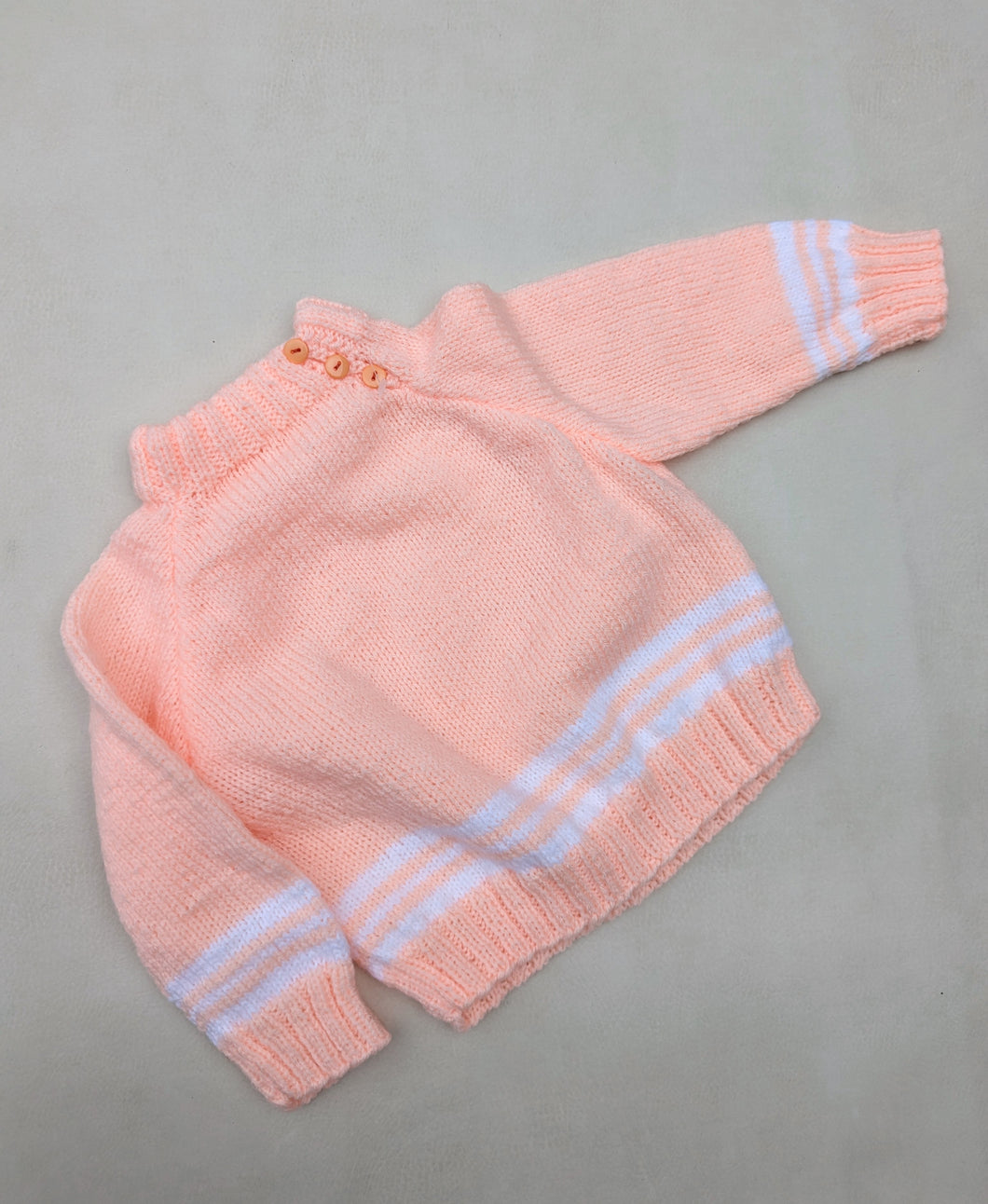 Peach Handknit Sweater 18m