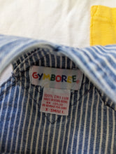 Load image into Gallery viewer, Gymboree Primary Colored Top + Striped Overalls 18m
