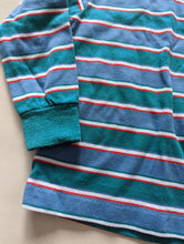 Load image into Gallery viewer, Playmates Teal Striped Tee 2t
