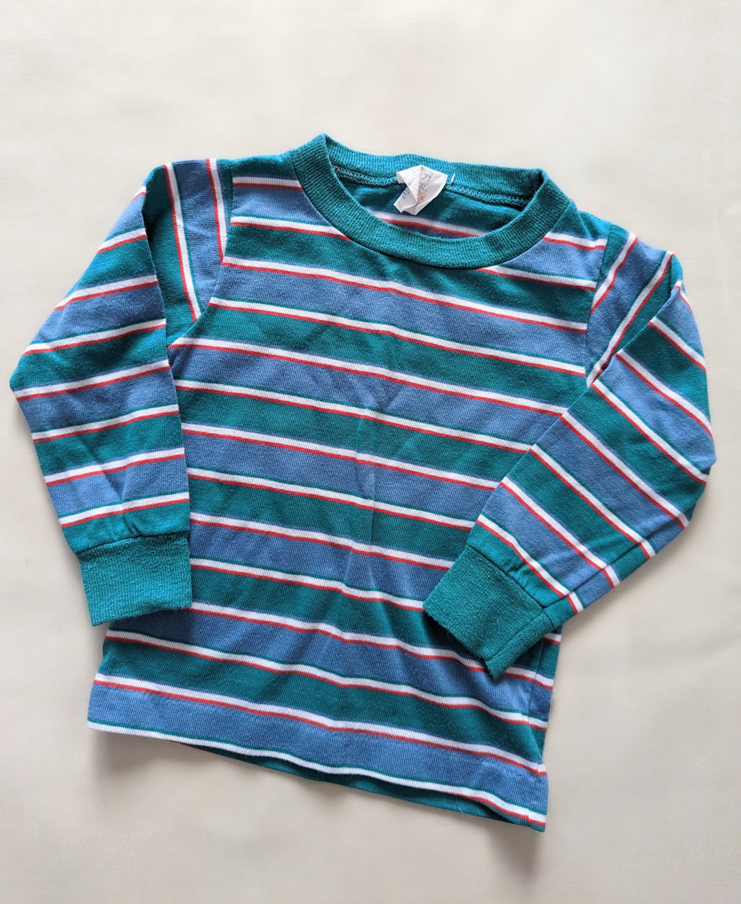 Playmates Teal Striped Tee 2t