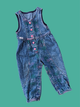 Load image into Gallery viewer, Lee Denim Jumpsuit Pink Buttons 24m
