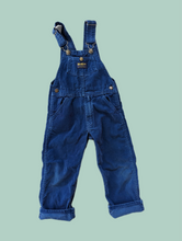 Load image into Gallery viewer, Oshkosh Storm Blue Cord Overalls 4-5y
